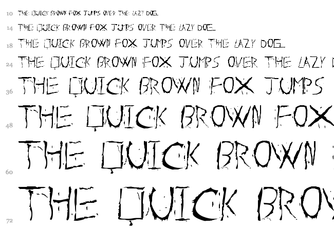 About Dead font waterfall